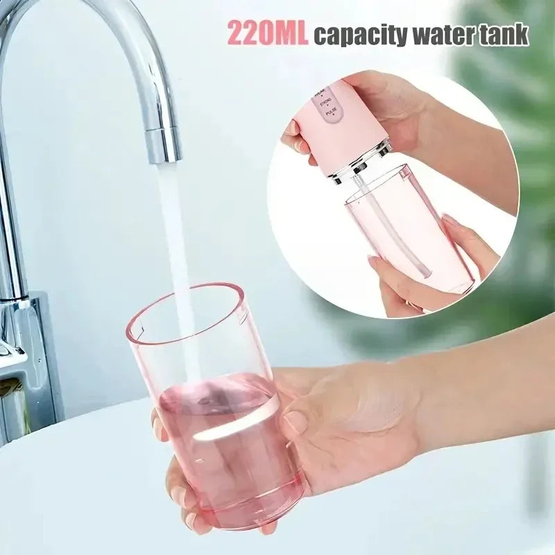 Irrigador bucal eléctrico portátil e inteligente – 3 modos, 4 boquillas, recargable y de alta presión