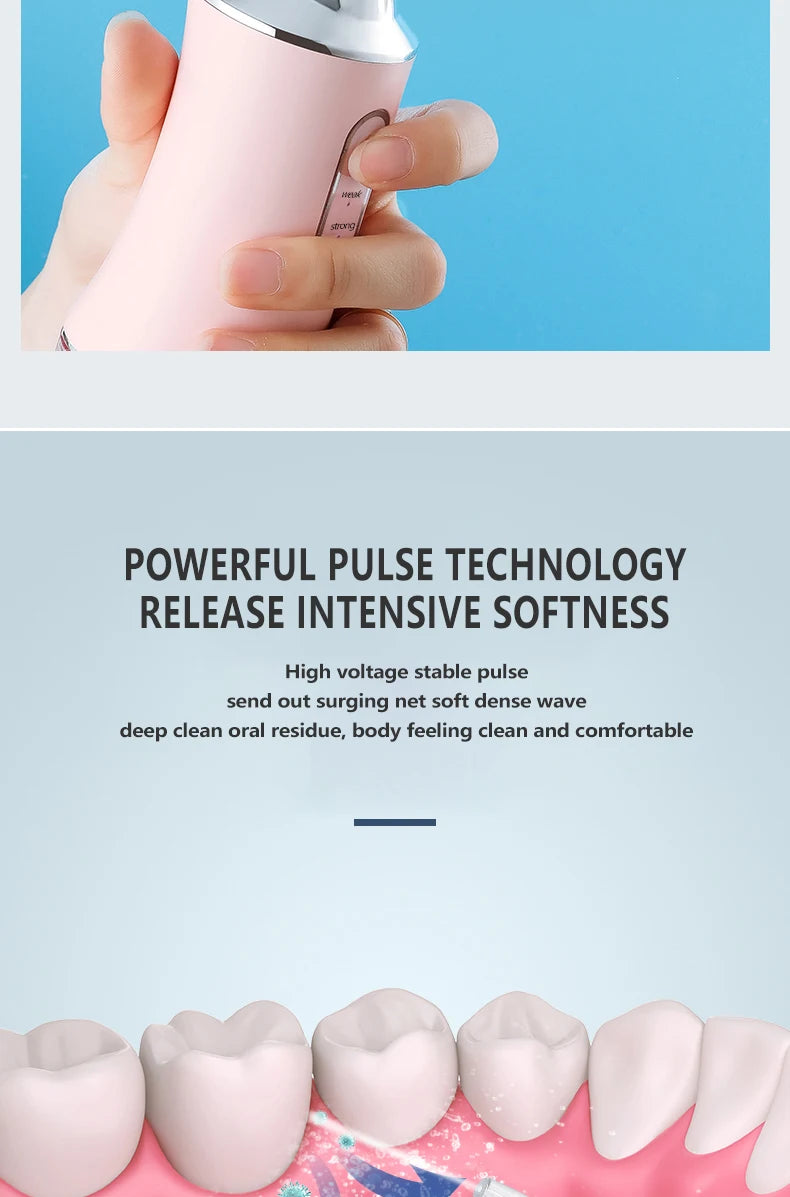 Irrigador bucal eléctrico portátil e inteligente – 3 modos, 4 boquillas, recargable y de alta presión